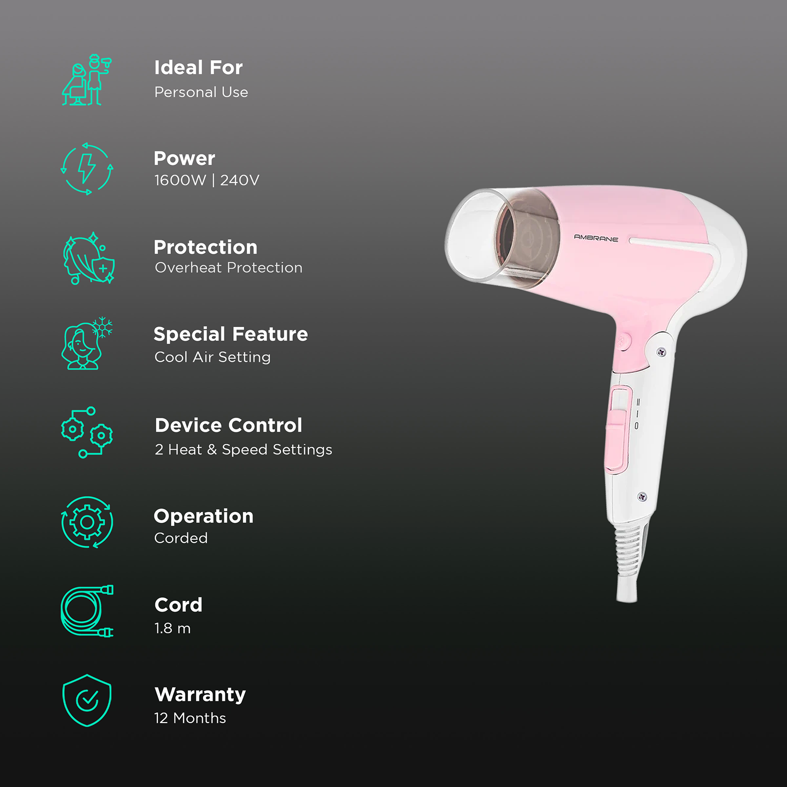 Hair clearance dryer protection